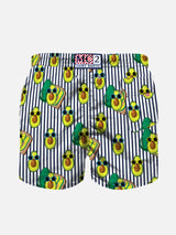 Boy swim shorts with Avocado Toast print