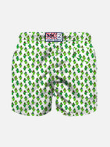 Jungen-Badeshorts aus leichtem Stoff mit Kaktus-Print