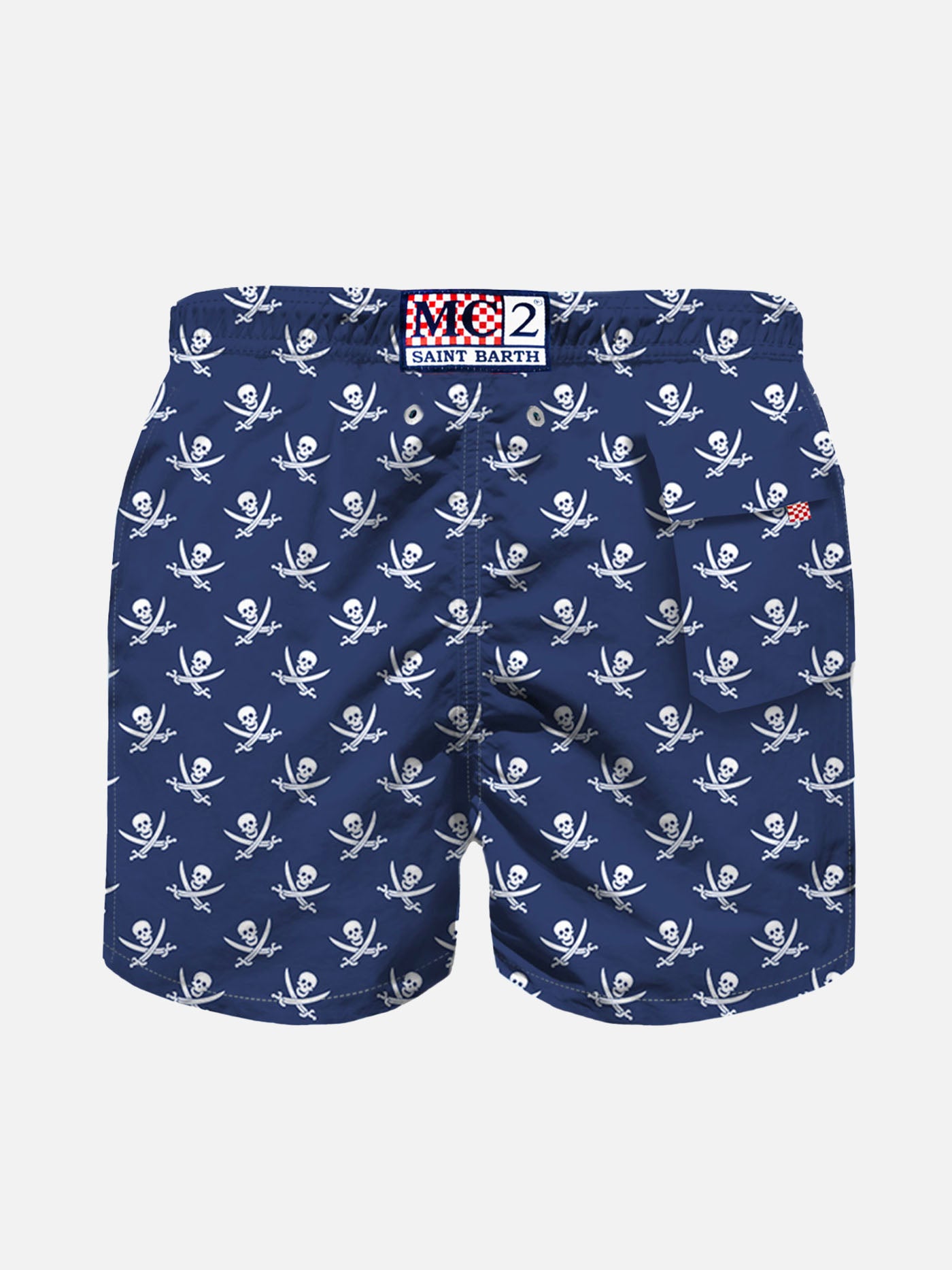 Boy swim shorts with Pirate Skulls print - MC2 Saint Barth