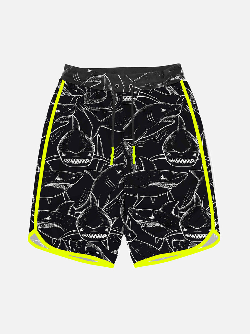 Boy swim shorts with shark print