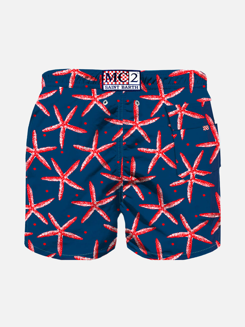 Starfish print boy swim shorts