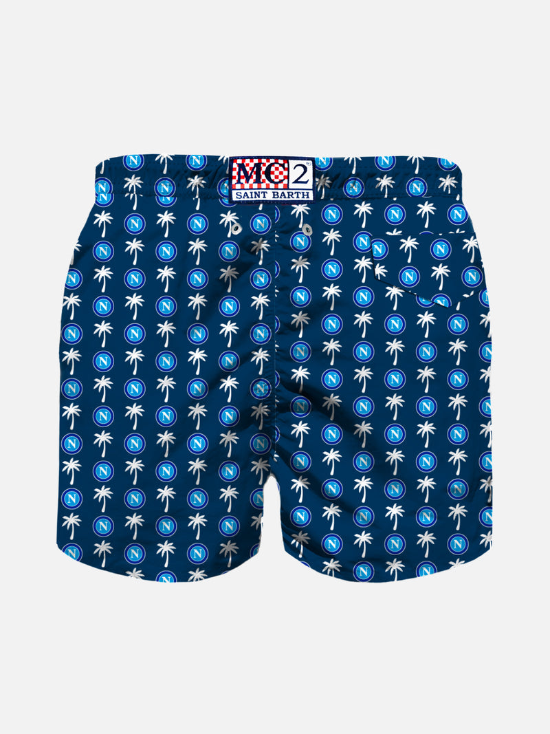 Badeshorts für Jungen aus leichtem Stoff mit Napoli-Logo-Print | SSC NAPOLI SONDEREDITION