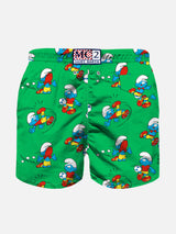 Boy swim shorts with soccer Smurf print | THE SMURFS SPECIAL EDITION