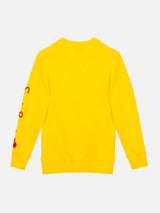 Kinder-Sweatshirt aus gelber Baumwolle mit Stickerei