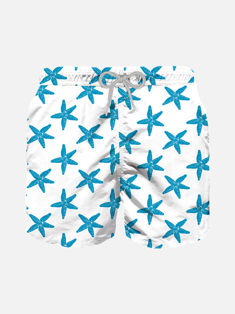 Badeshorts für Jungen mit geflocktem Seastar-Print