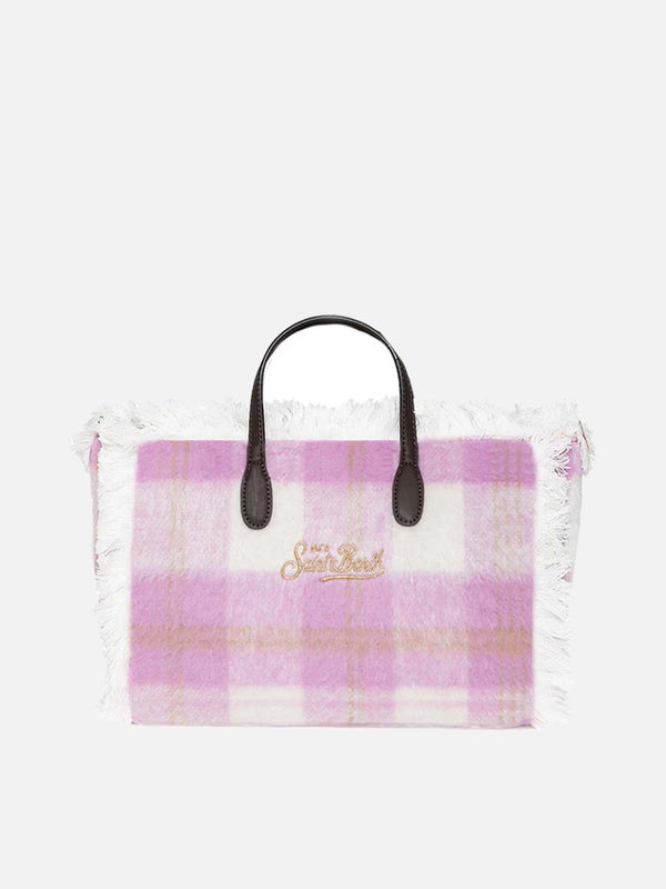 Colette wooly handbag with gingham print