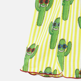 Cotton dress Lola with happy cactus print