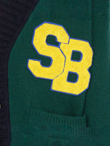 Strickjacke mit Aufnäher und St. Barth College-Stickerei