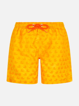Swimshort boy with temperature-reactive print - Ducky print - MC2 Saint Barth