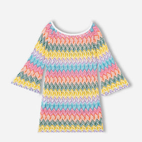 Girls Knit Dress Chevron