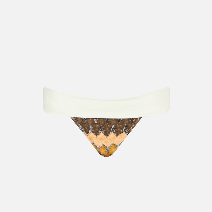 Woman chevron swim briefs with waistband - MC2 Saint Barth
