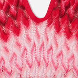 Girl knit dress chevron pattern