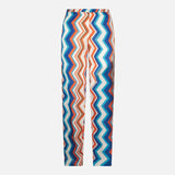 Woman chevron knitted palazzo pants