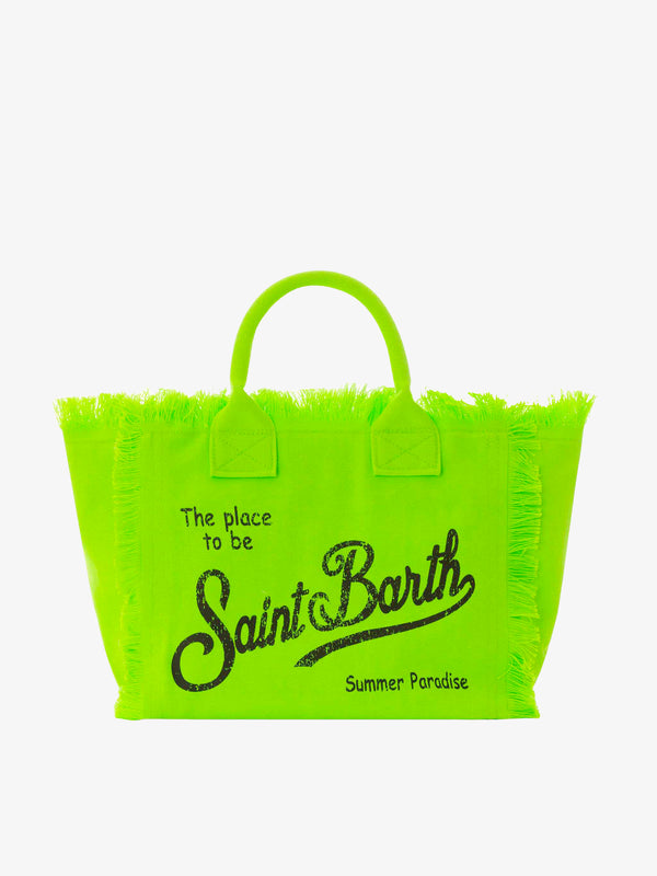 Borsa Colette in canvas di cotone verde fluo