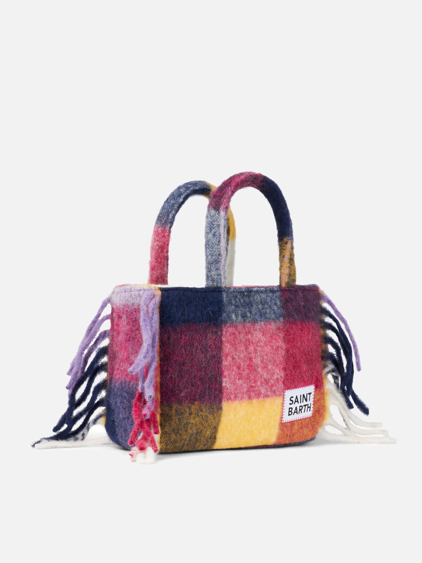 Colette-Deckenhandtasche mit Karodruck