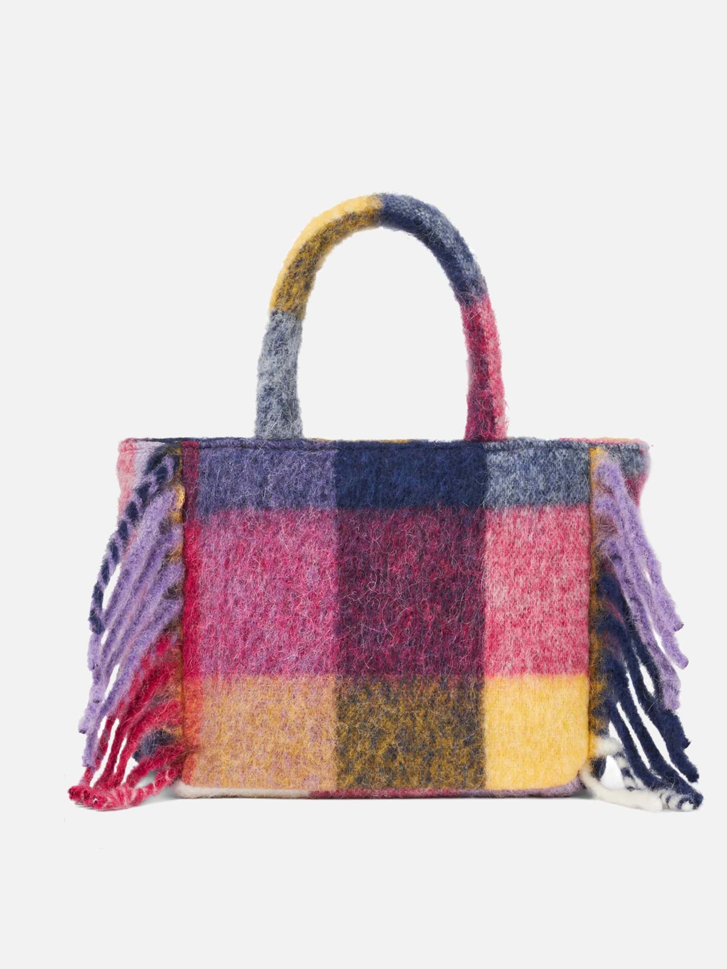 Colette-Deckenhandtasche mit Karodruck