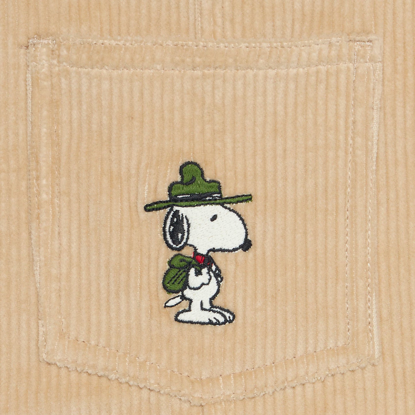 Boy corduroy salopette with Snoopy patch | SNOOPY PEANUTS™ SPECIAL EDITION - MC2 Saint Barth