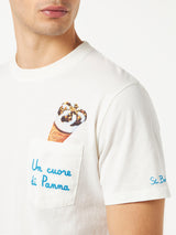 T-Shirt mit Cornetto-Print und bestickter Tasche | Algida-Sonderausgabe