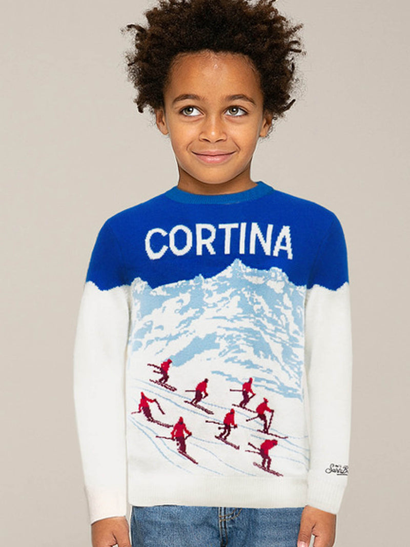 Jungenpullover mit Cortina-Jacquard-Print