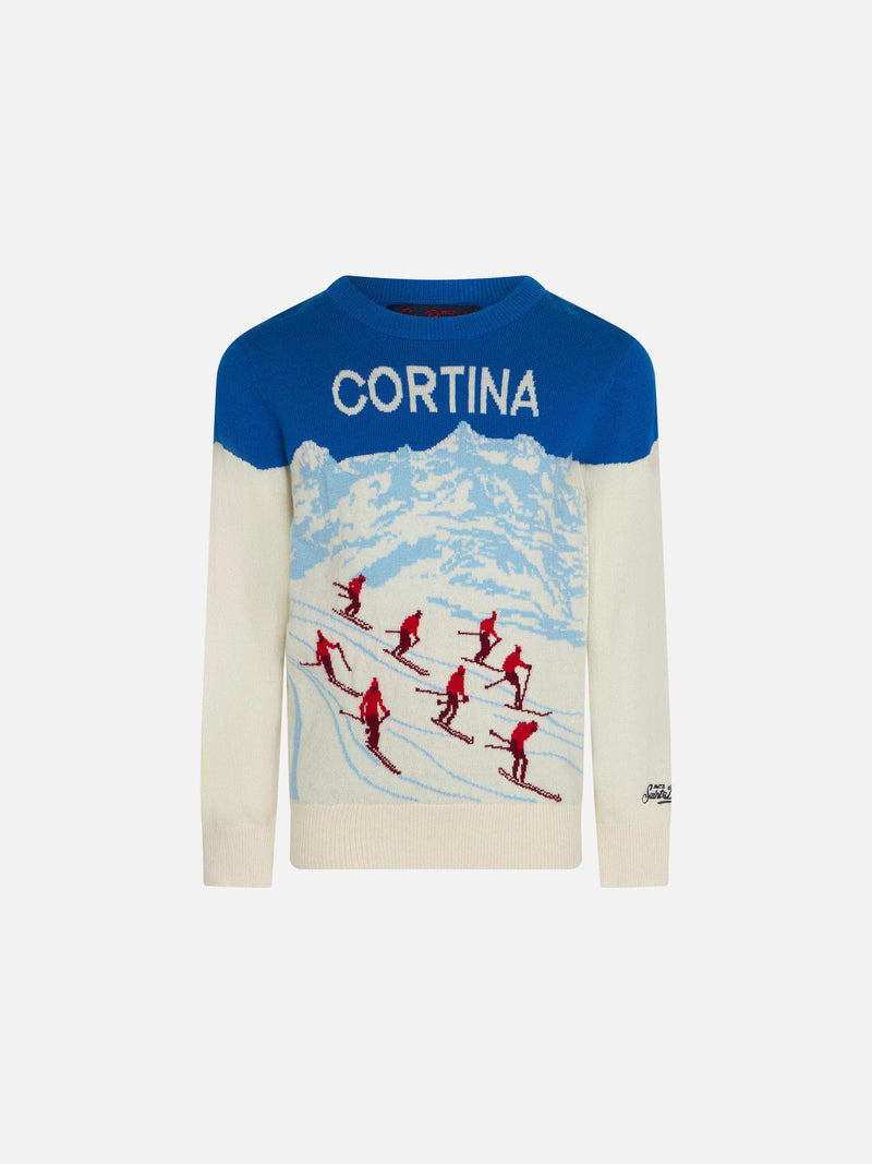 Jungenpullover mit Cortina-Jacquard-Print