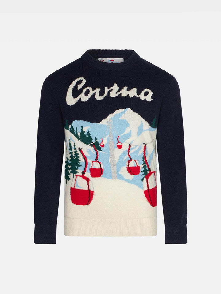 Boy sweater with Courmayeur jacquard