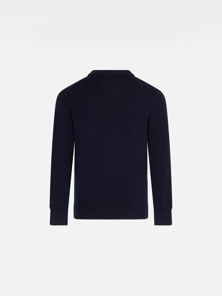 Boy sweater with Courmayeur jacquard