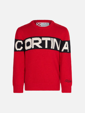 Jungenpullover mit Cortina-Stickerei