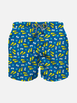 Snorkeling print light fabric boy swim shorts