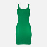 Grünes Crinkle-Kleid