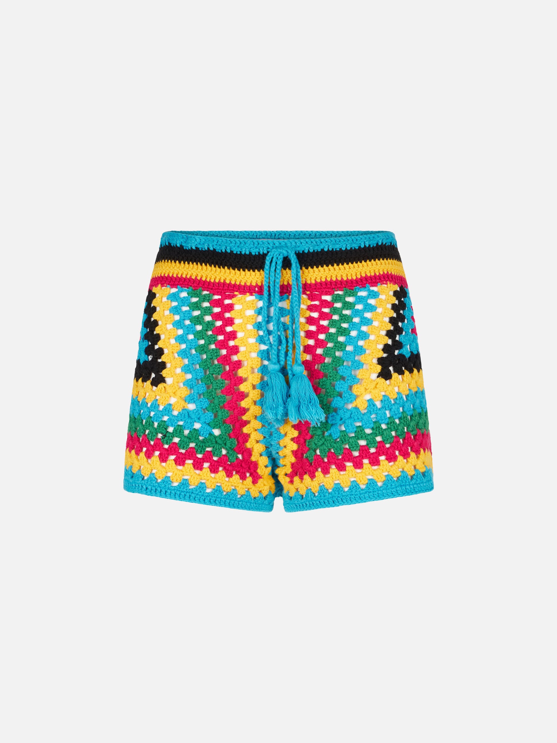 Multicolor crochet shorts - MC2 Saint Barth