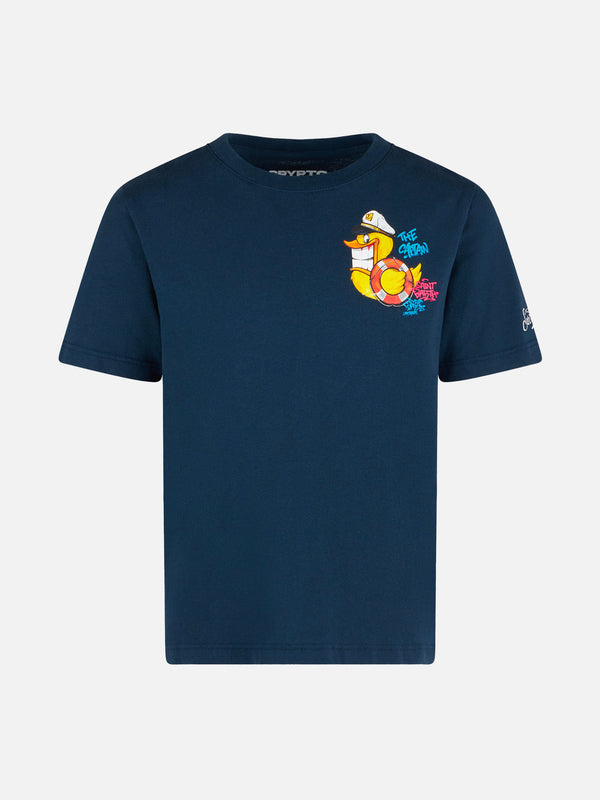 Jungen-T-Shirt mit Krypto-Enten-Aufdruck | CRYPTO PUPPETS® SONDERAUSGABE