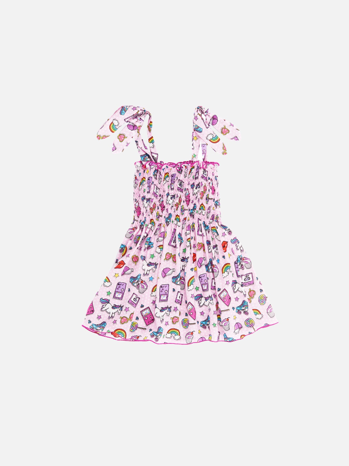 Abito in cotone Lola con stampa arcobaleno