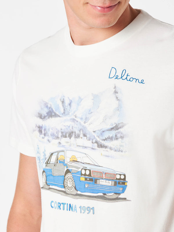 Man heavy cotton t-shirt with Deltone embroidery