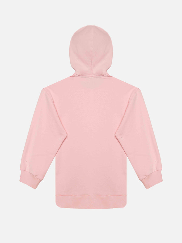 Rosa bestickter Kapuzenpullover für Mädchen