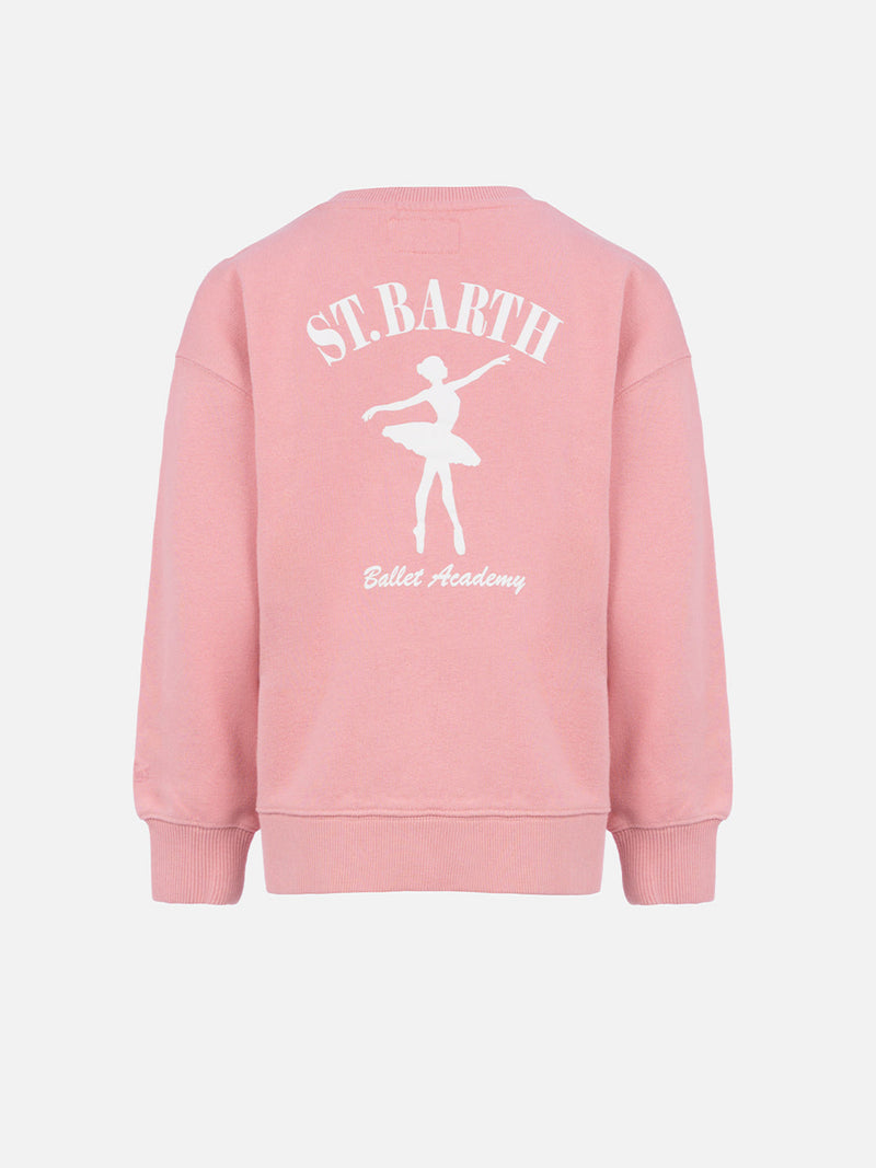 Girl crewneck sweatshirt Briony with St. Barth ballet academy print