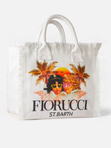 Vanity white canvas shoulder bag with Fiorucci angels print | FIORUCCI SPECIAL EDITION