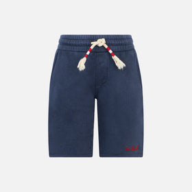Blue Boy fleece short with pocket - MC2 Saint Barth