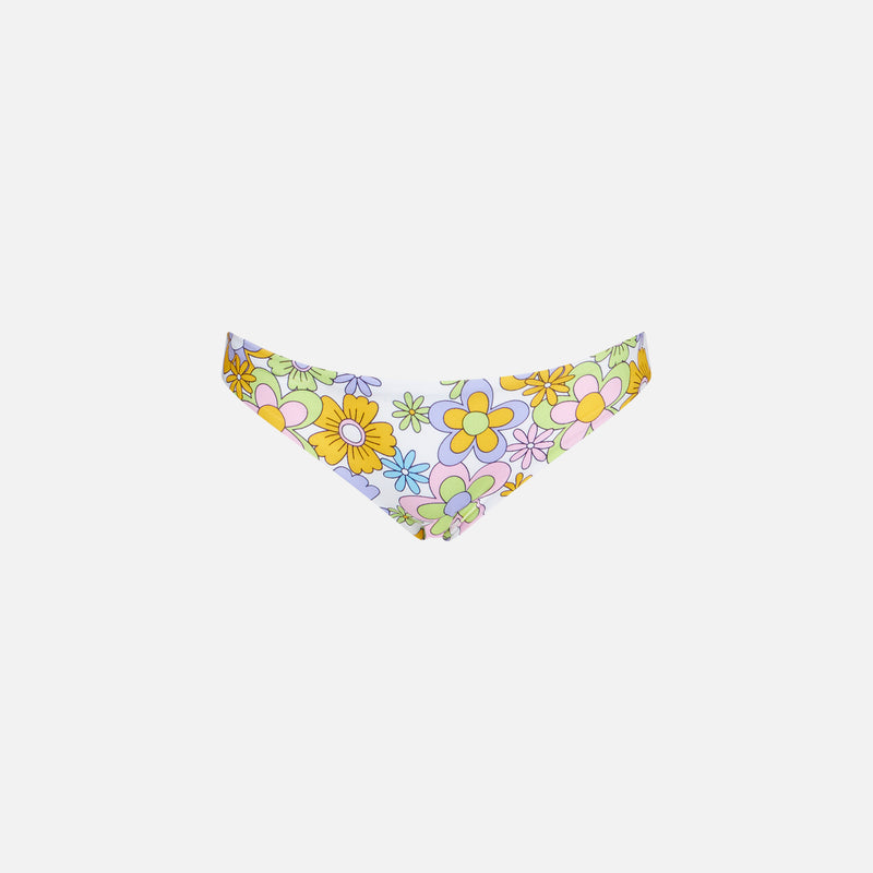 Slip da bagno da bambina con stampa fiori