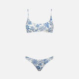 Bikini da donna a bralette con stampa fiori