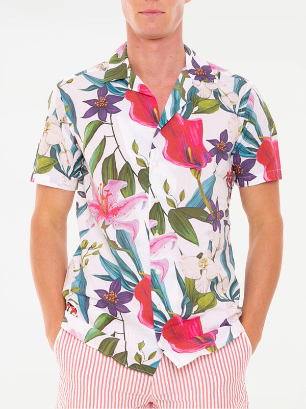 Tropical print man shirt