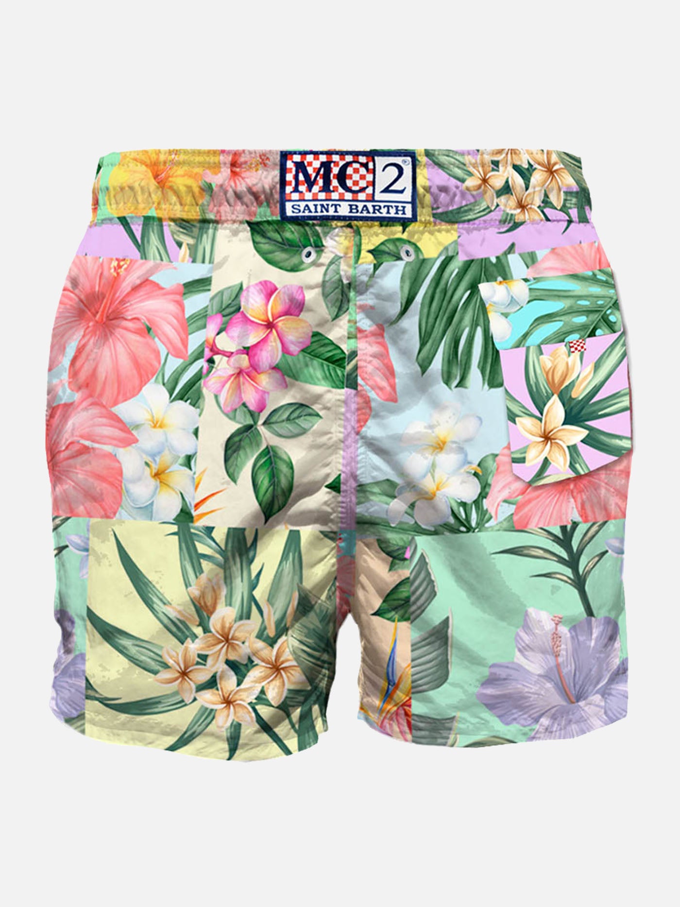 Patchflower mid-length swim shorts - MC2 Saint Barth