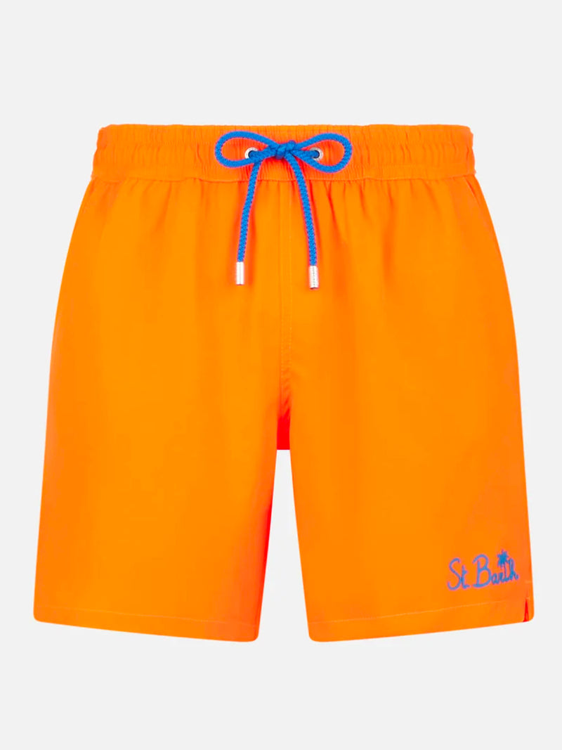 Man fluo orange comfort swim shorts