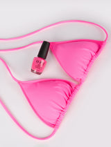 Damen-Triangel-Bikini in Neonrosa