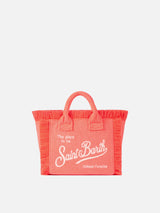 Mini Vanity Frottee-Handtasche in Neonrosa