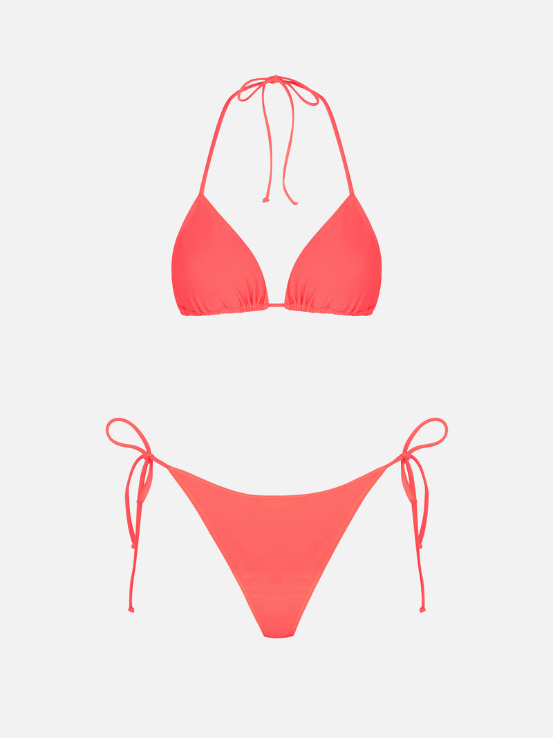 Damen-Triangel-Bikini in Neonrot