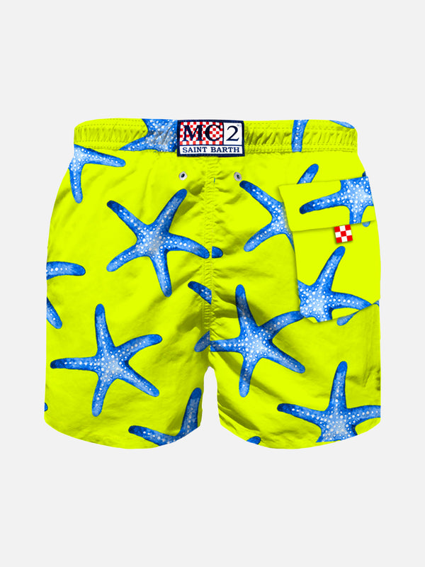 Starfish print boy swim shorts