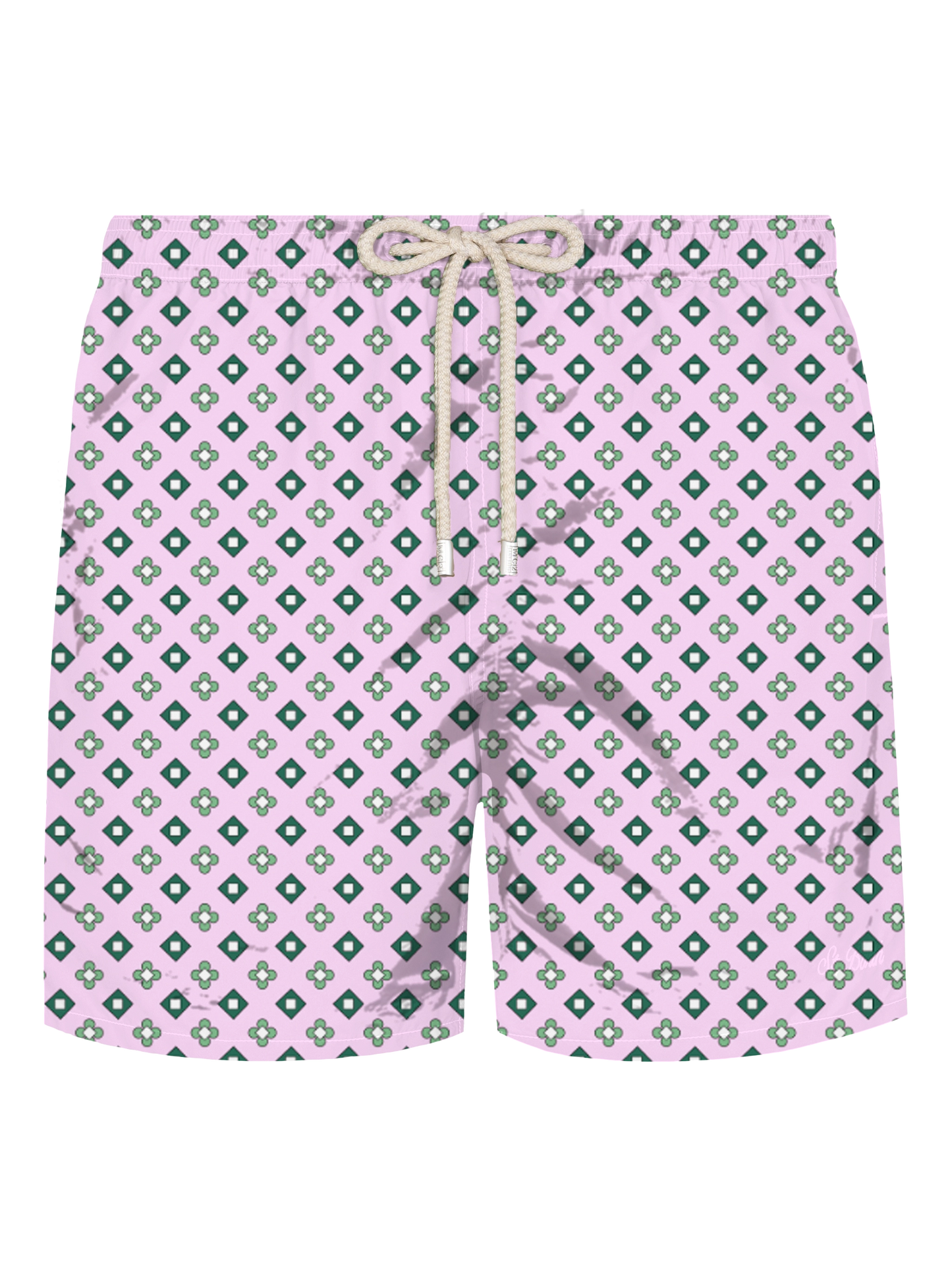 Comfort Light stretch swim shorts with micro tie print - MC2 Saint Barth