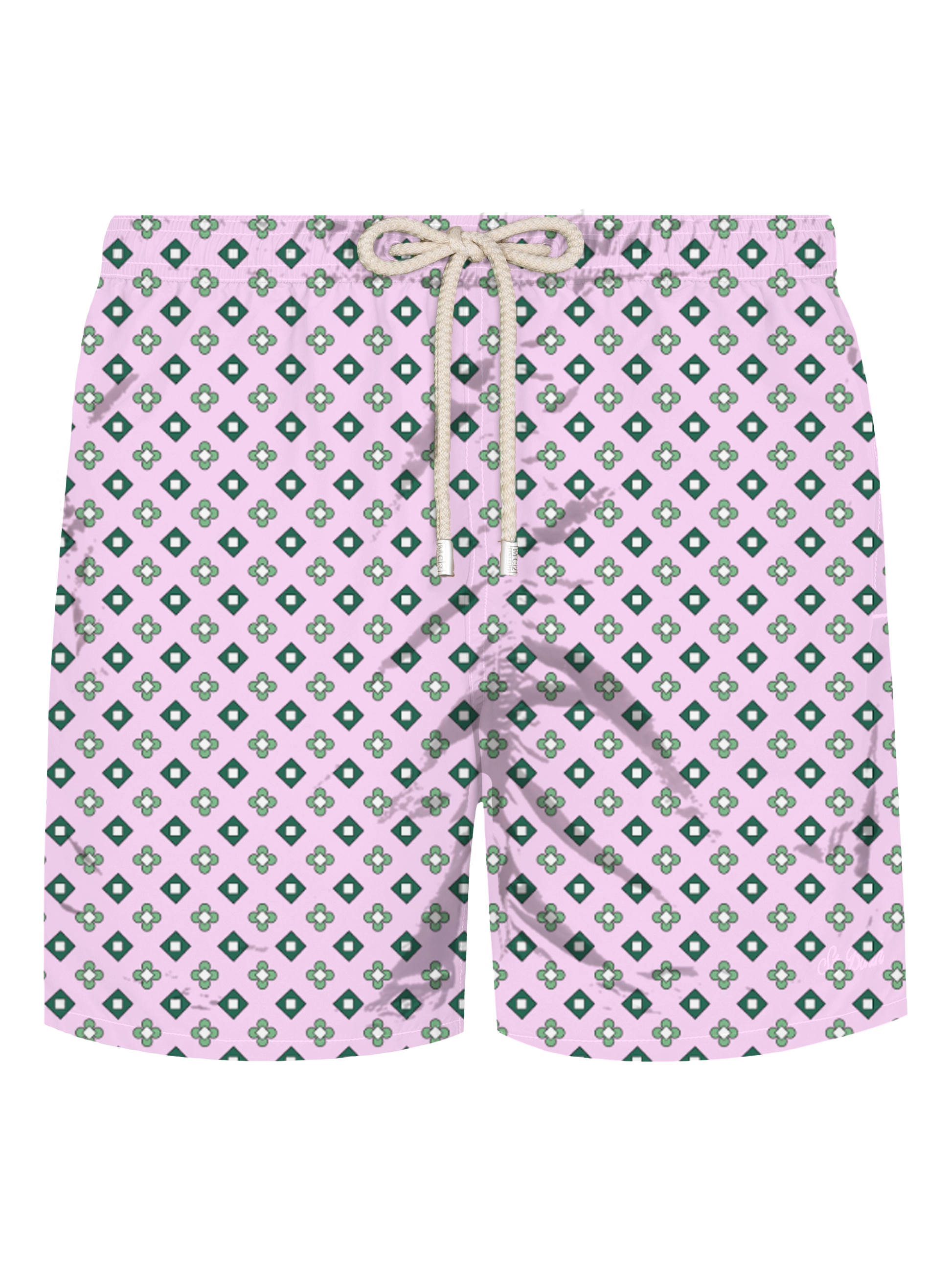Comfort Light stretch swim shorts with micro tie print - MC2 Saint Barth