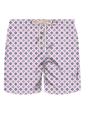 Comfort Light stretch swim shorts with micro tie print - MC2 Saint Barth