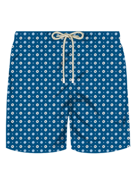 Comfort Light stretch swim shorts with tie print - MC2 Saint Barth